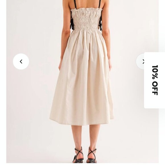 NWOT Sofie the Label midi dress with side tie - Picture 3 of 7